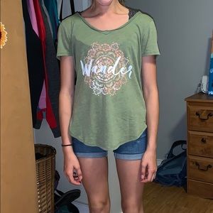 Green and pink wander shirt